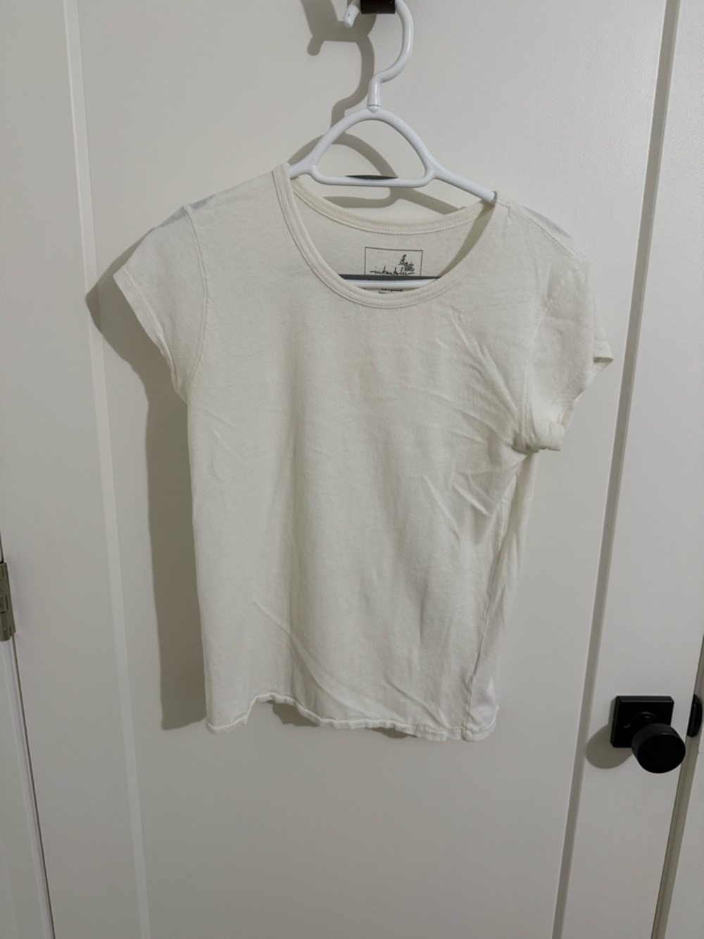 Free People Intimately Cream Crewneck Tee